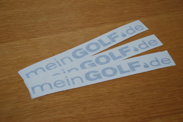 Thumbnail meinGolf.de - 3 Aufkleber in silber - 20cm breit